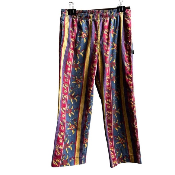 Stüssy Fleur Stripe Beach Pants || Size Small - Picture 3 of 11